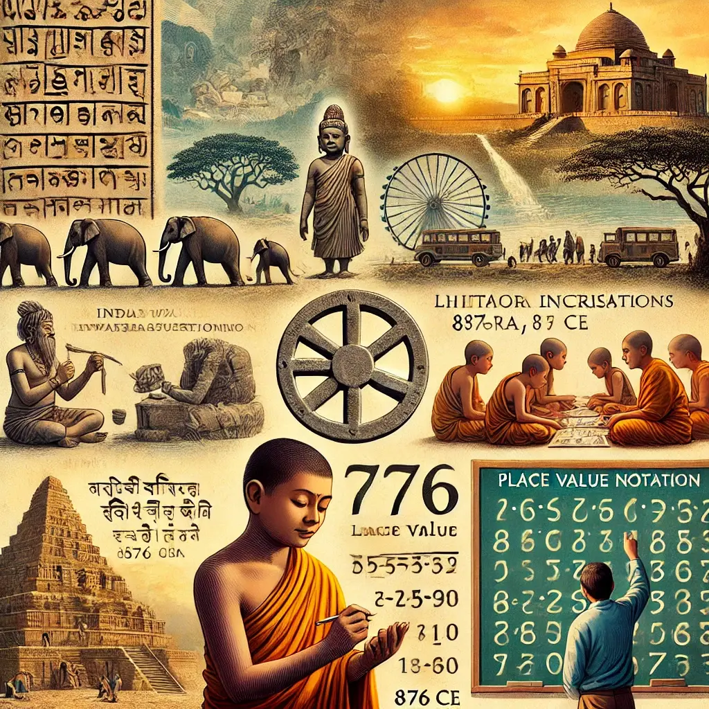 DALL_E_2025-02-05_10.33.48_-_A_historical_depiction_of_India_s_number_system_evolution.The_image_features_ancient_Indian_mathematicians_writing_numbers_on_palm_leaves_and.webp